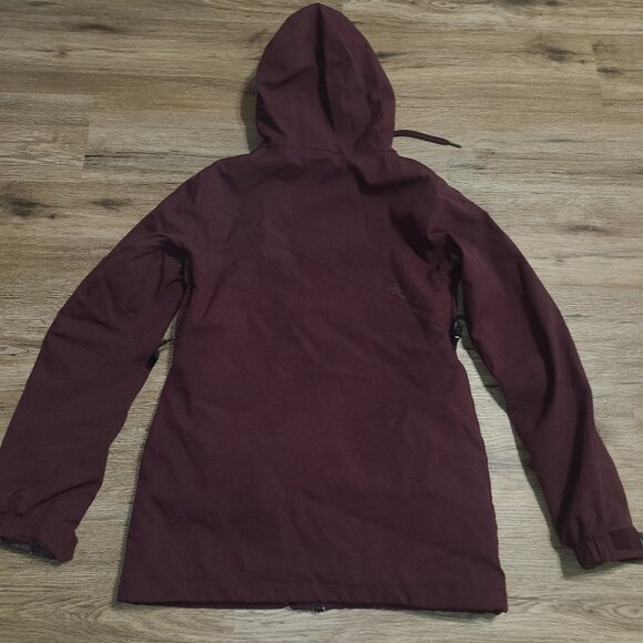 Volcom women S Long Zip Hooded Ski Snow Jacket Coat - Picture 3 of 8